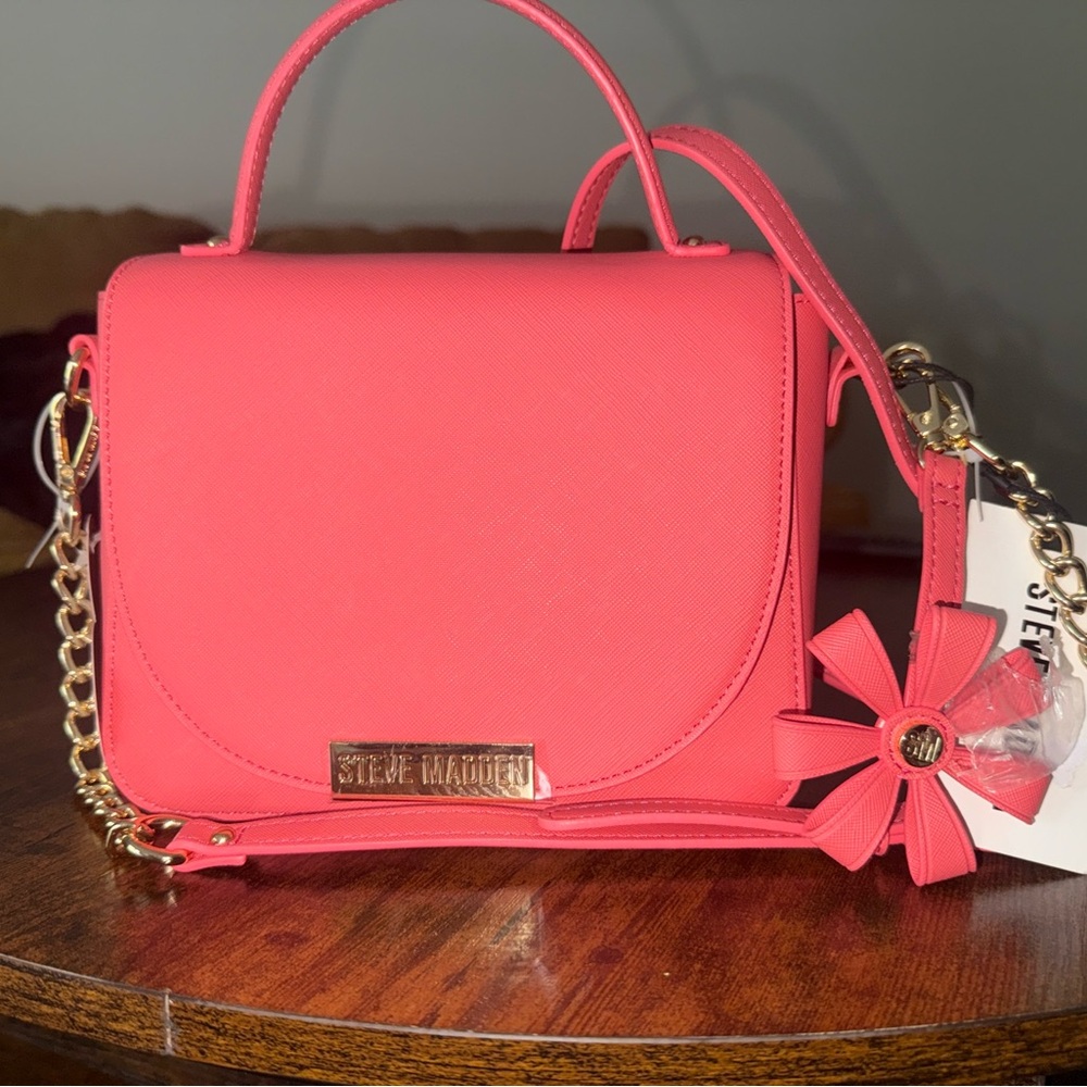 Steve Madden Coral Flower Shoulder Tote